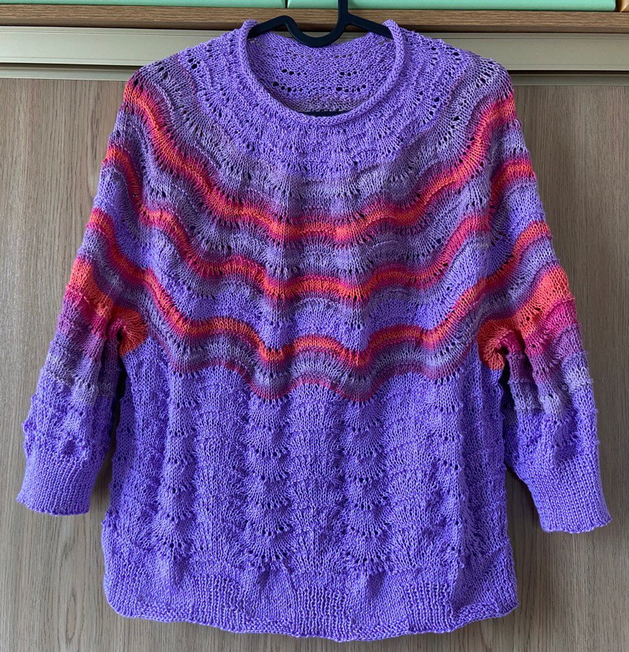 Кофточка "волна" спереди (до вто)