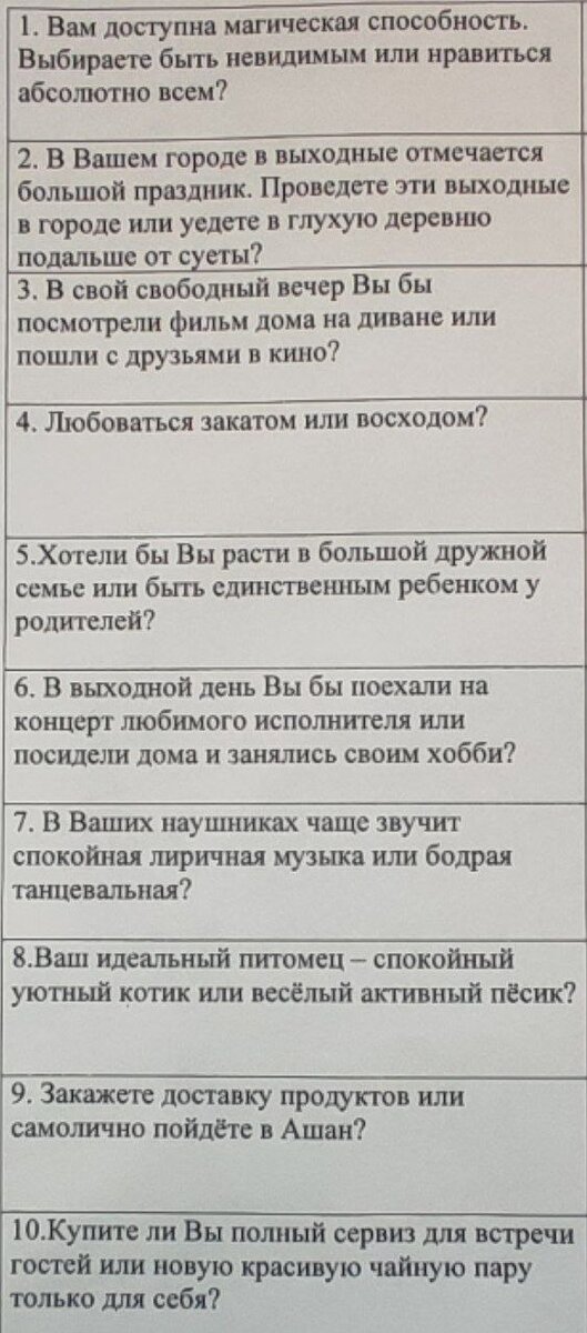 Рисунок 1 – Опросник.