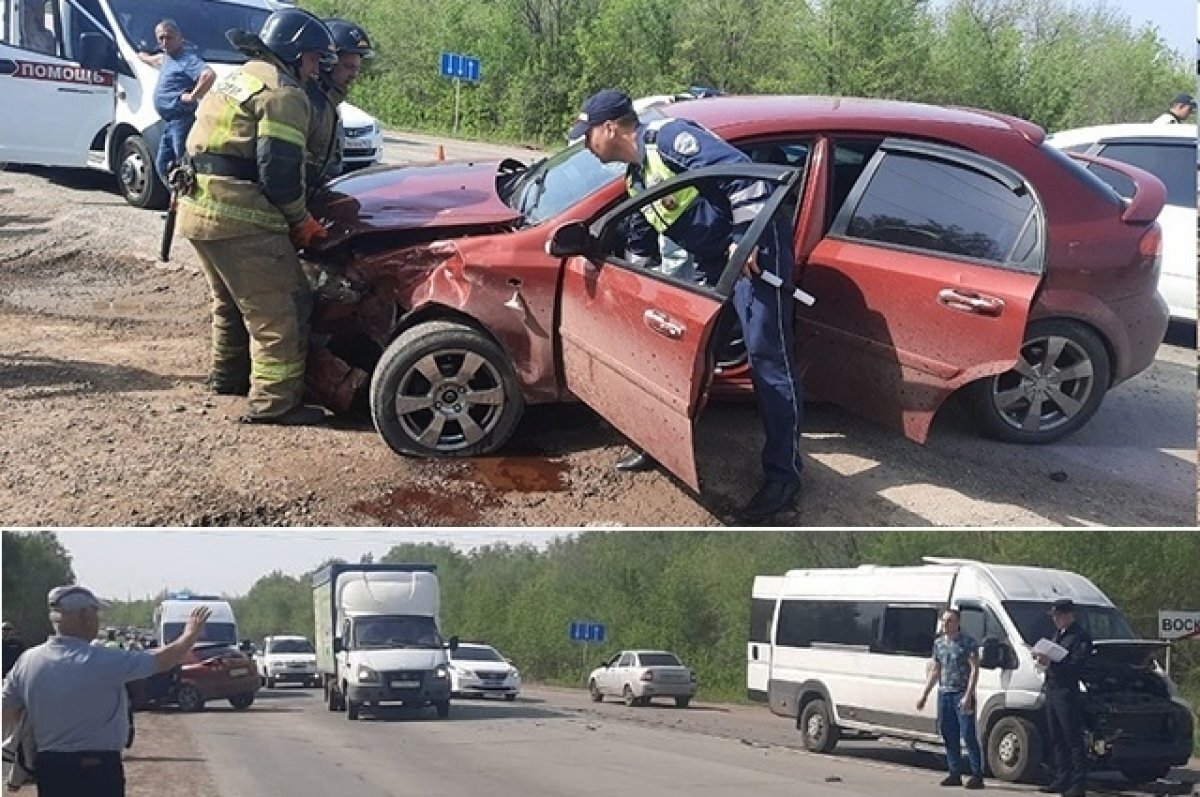    Под Самарой в ДТП легковушки с маршруткой №492 пострадали 7 человек