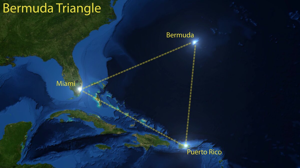 Карта мира бермудский треугольник