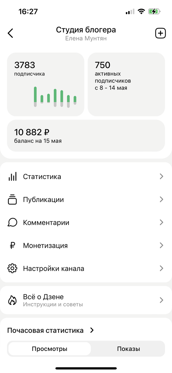 Сегодня статистика моей студии так выглядит