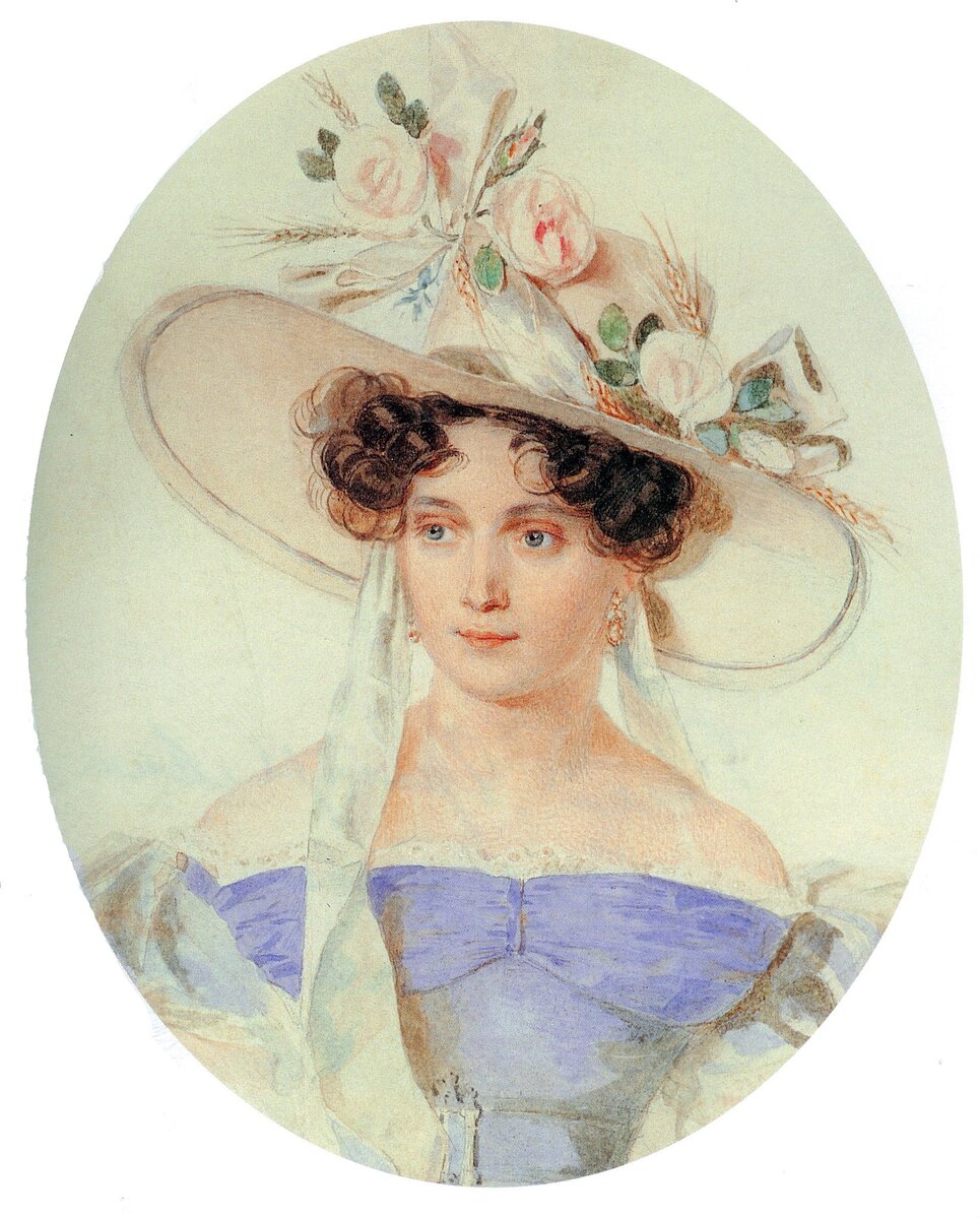 Петр Федорович Соколов: Черткова Елена Григорьевна (1800-1832), урожденная Строганова., 1820-е