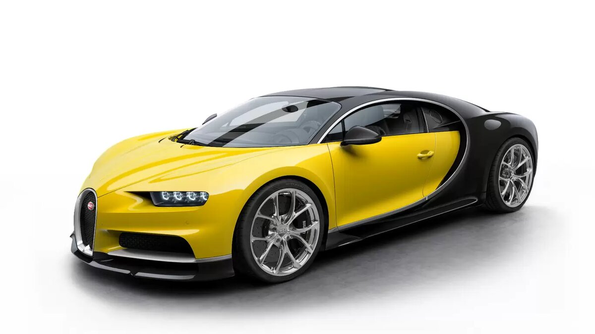 Бугатти Chiron желтая