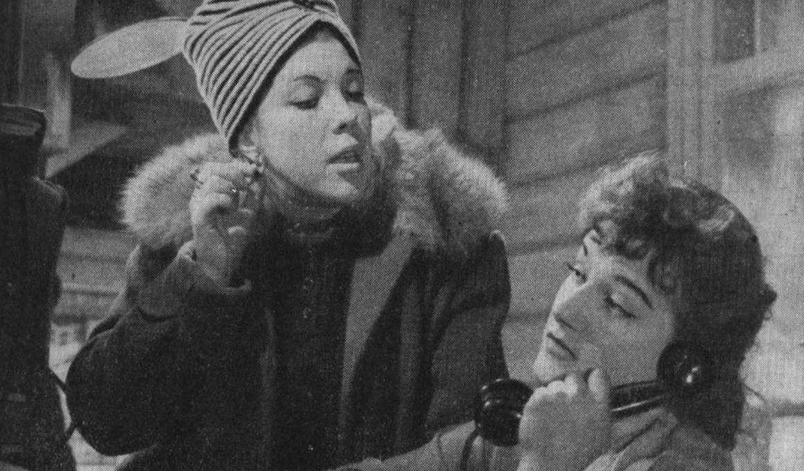 Кадр со съемок "Девчат", «Искусство кино» №5, 1961 год