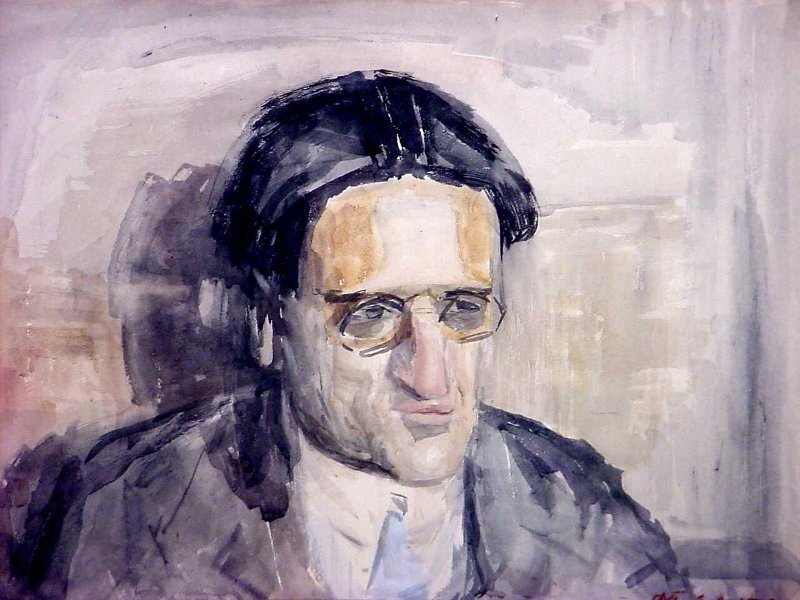 Портрет поэта Тихона Чурилина. Художник Платов Ф.Ф. 1935 г. Из фондов ГБУК г. Москвы "Государственный музей В.В. Маяковского"