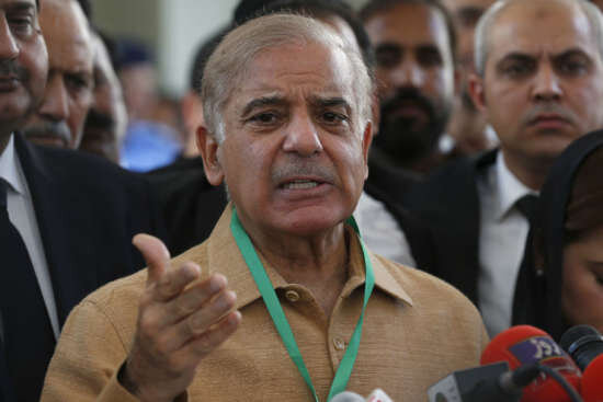 Pakistan's opposition leader Shahbaz Sharif (AP Photo/Anjum Naveed)