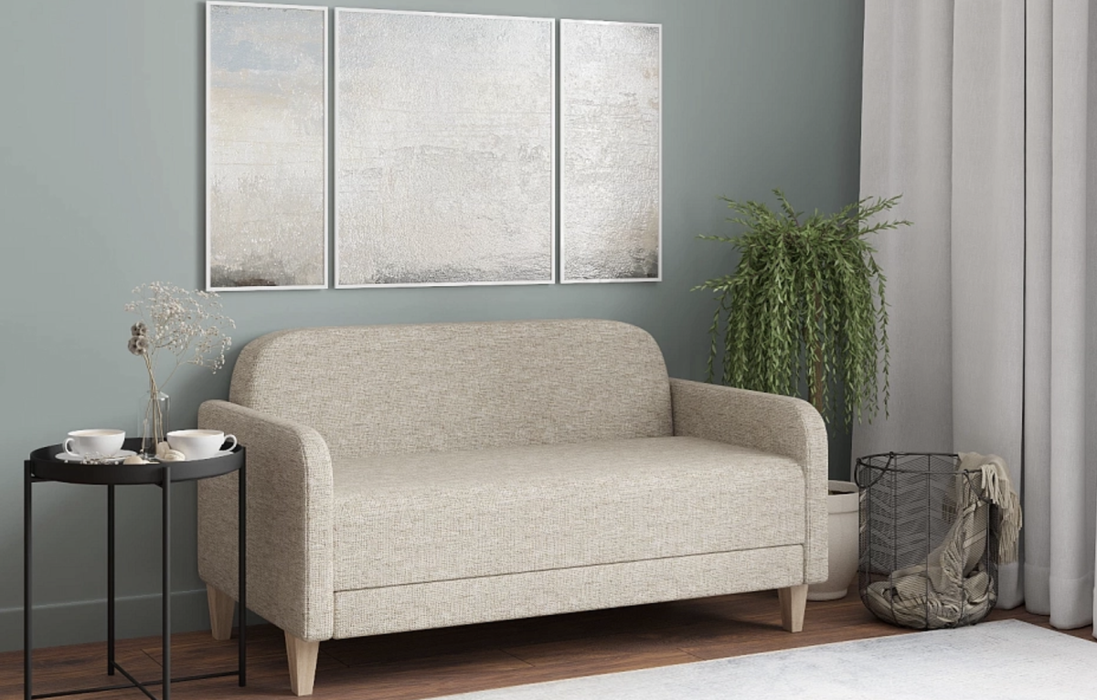 Диван прямой нераскладной Линанс бежевый Икеа (IKEA) Артикул: СА3401571139