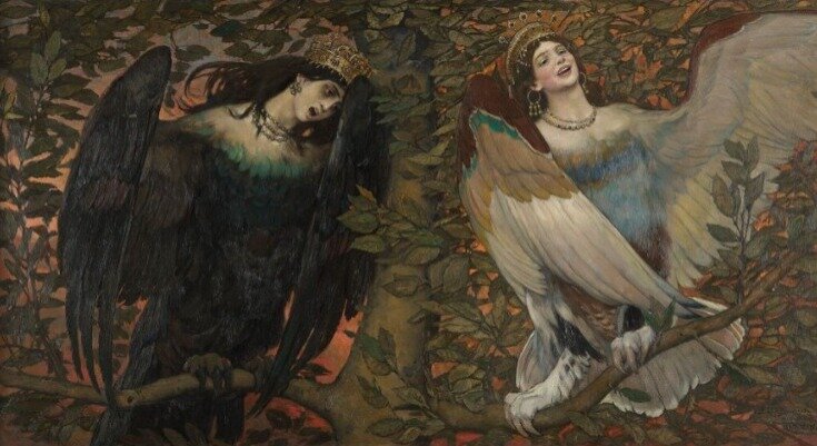 Васнецов Виктор (1848-1926)СИРИН И АЛКОНОСТ. ПЕСНЬ РАДОСТИ И ПЕЧАЛИ1896