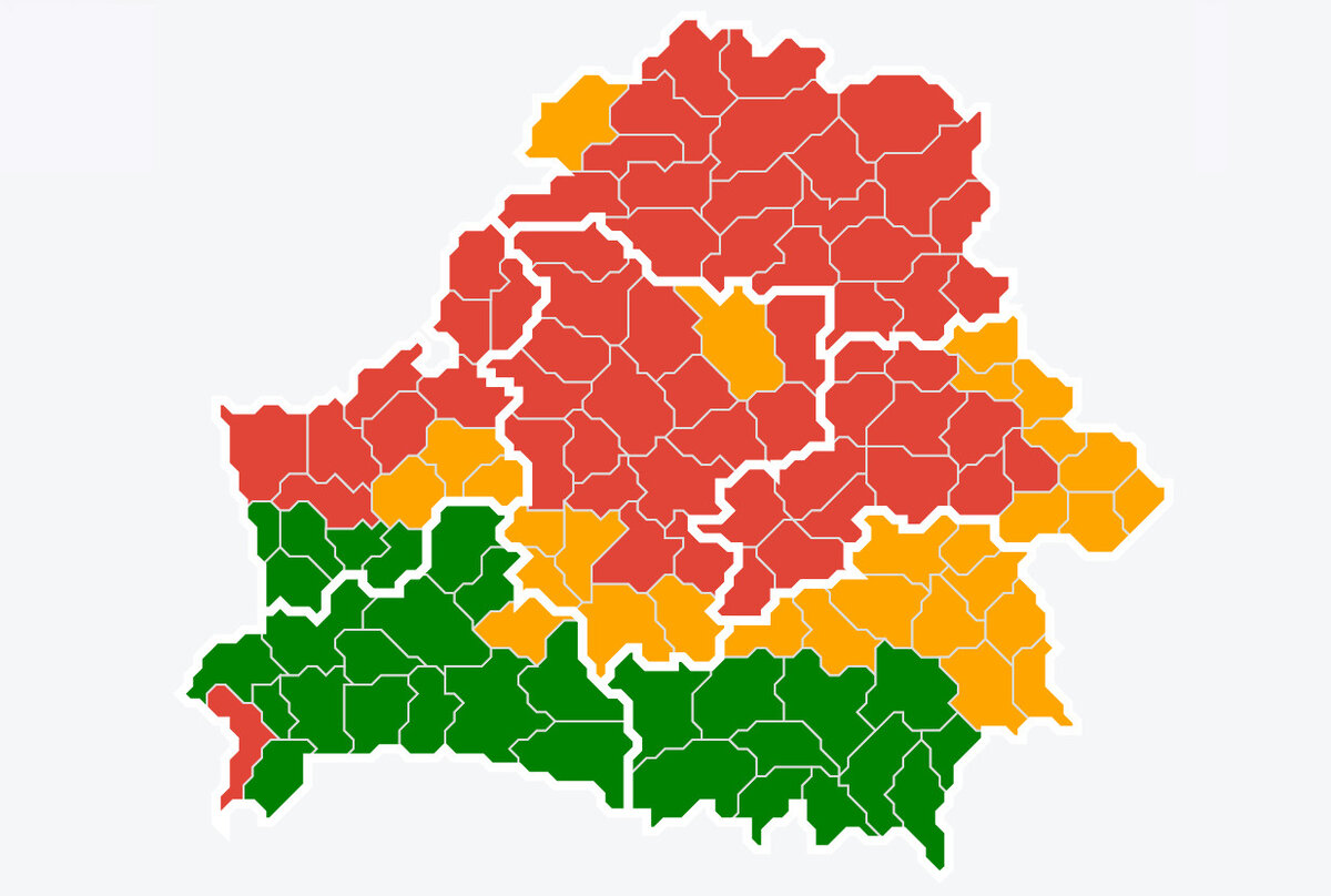 Карта на запрет на посещение лесов