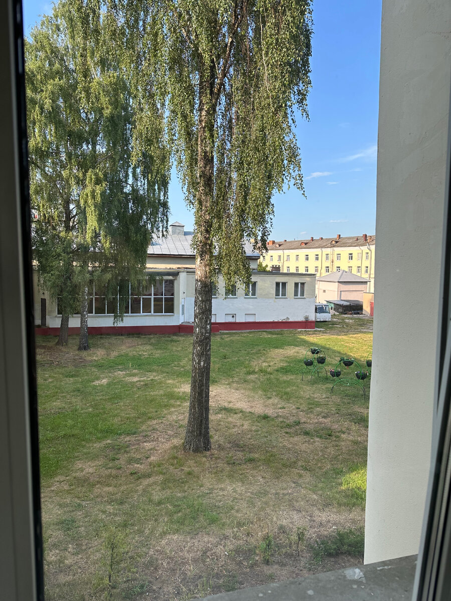 Знакомый уже вам вид из окна моего класса