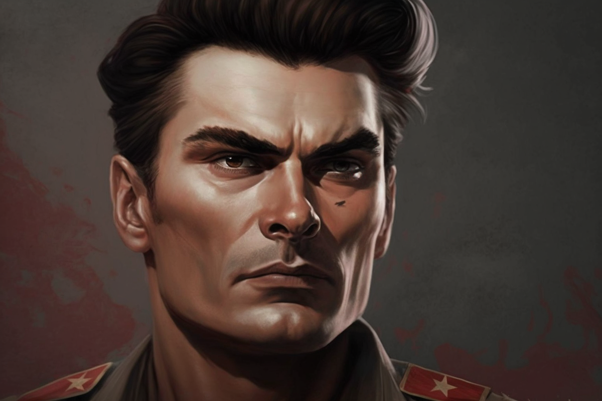 Чарли Шин в стиле СССР от Midjourney