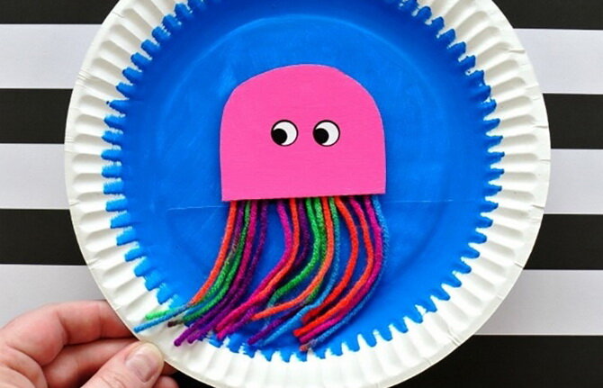 Мастер-класс «Мастерим из цветной бумаги яркую медузу»
