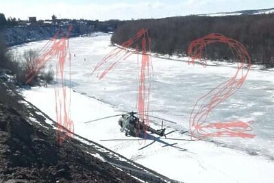    Вертолет Ми‑8 аварийно приземлился в Воронежской области © Telegram-канал 112