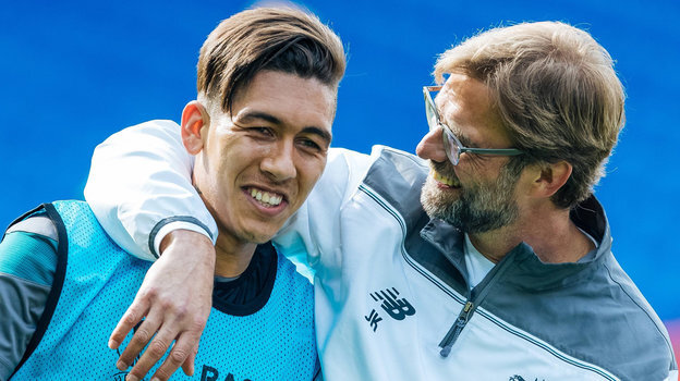    Роберто Фирмино и Юрген Клопп. Global Look Press