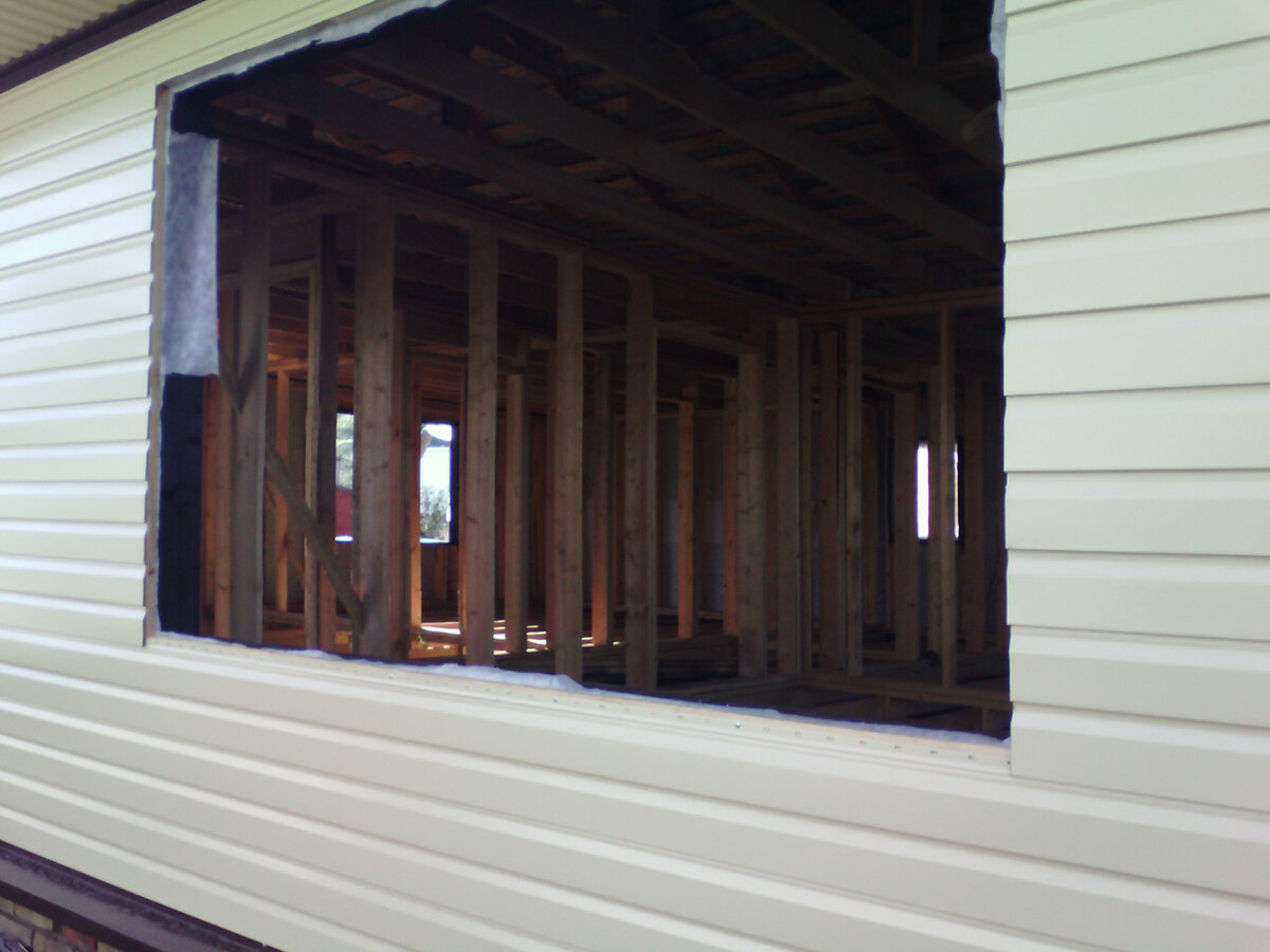 Каркас сушился даже после наружней отделки.