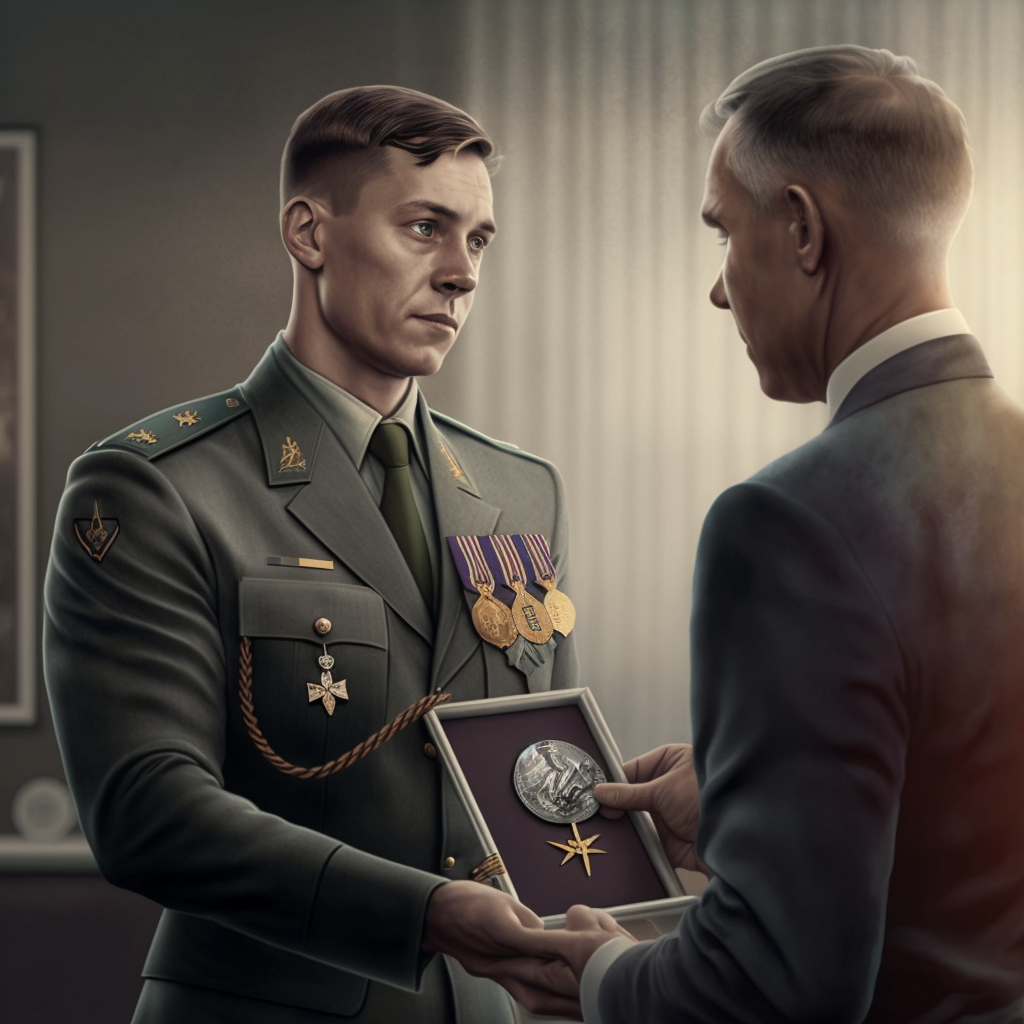 Награждение Джека за заслуги перед Отечеством.