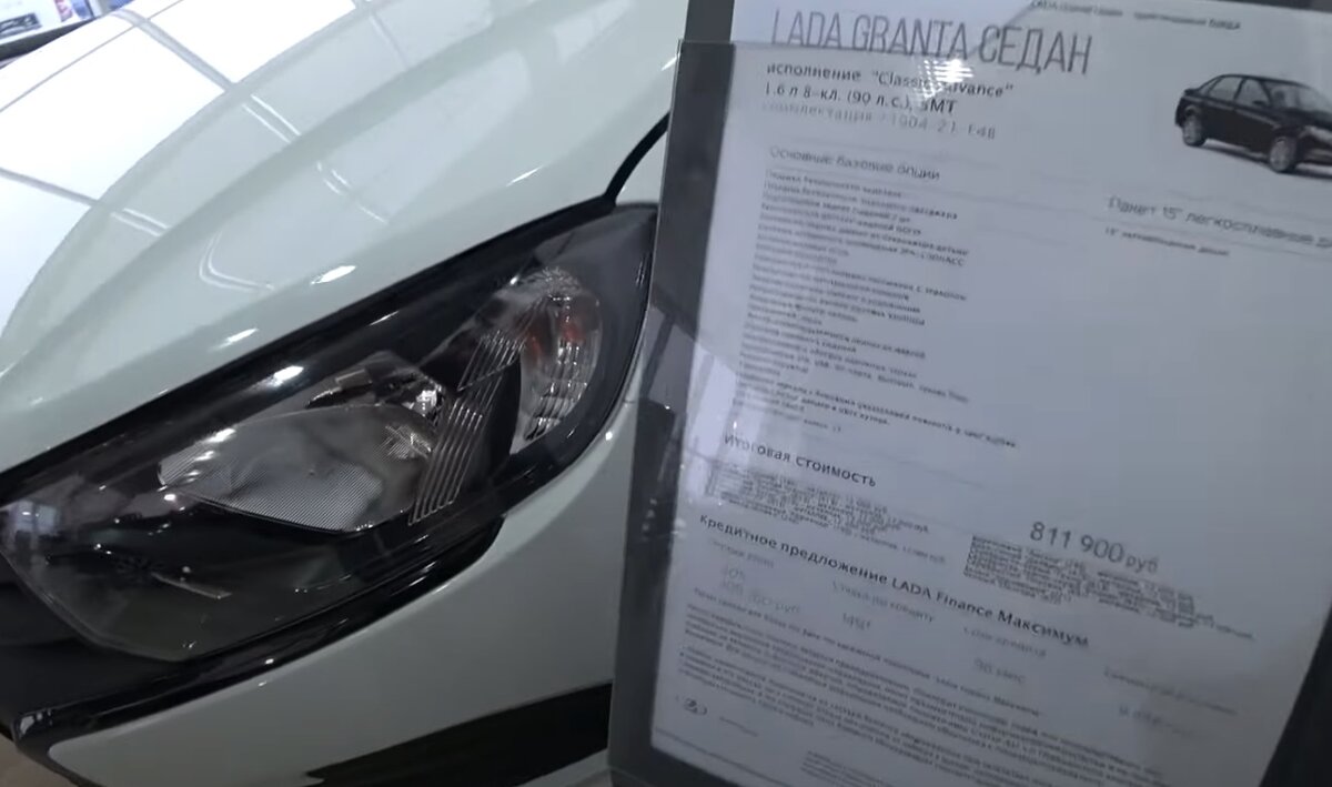 Заехал в автосалон Лада. Приценился к Гранте, за сколько можно купить ...