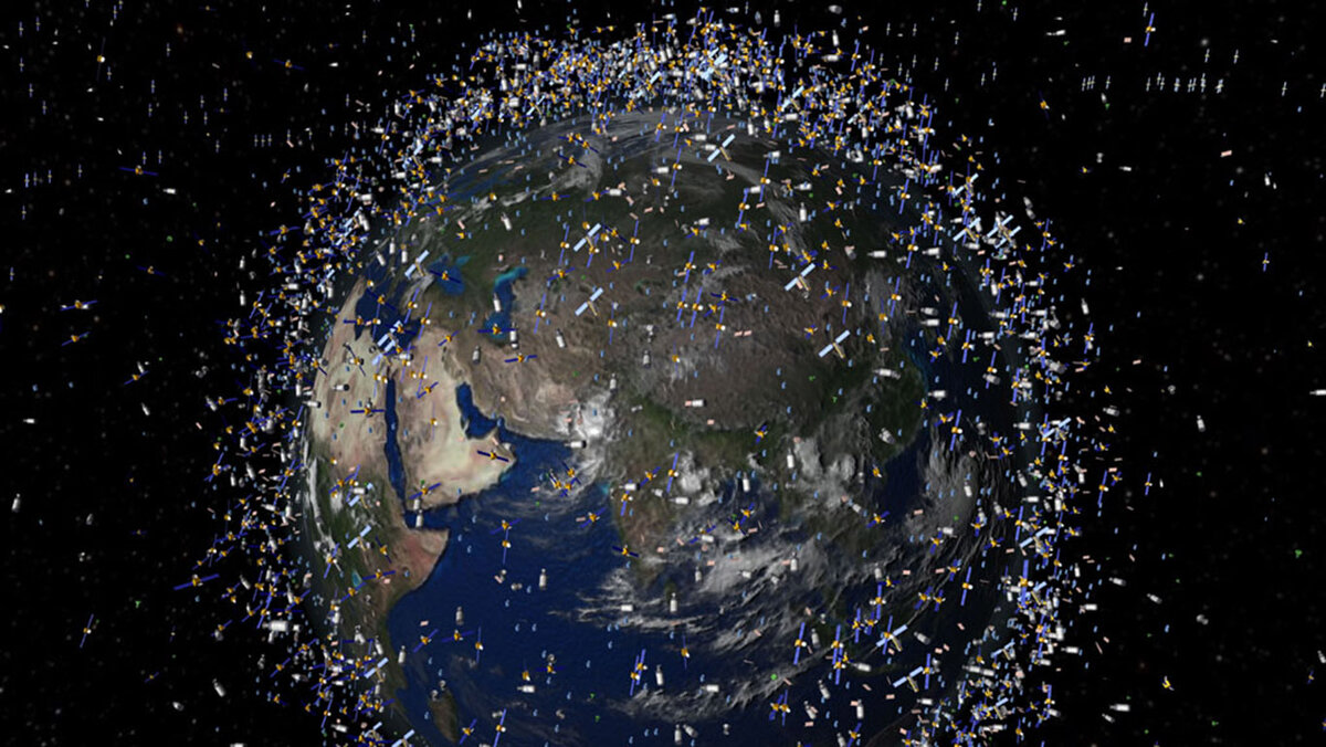 Сколько спутников земли в космосе. Экология космоса. Загрязнение орбиты земли космическим мусором.