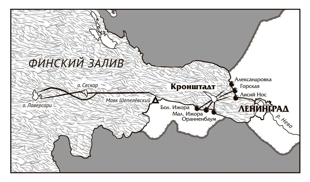 Схема Малой дороги жизни 1941-1944 гг.