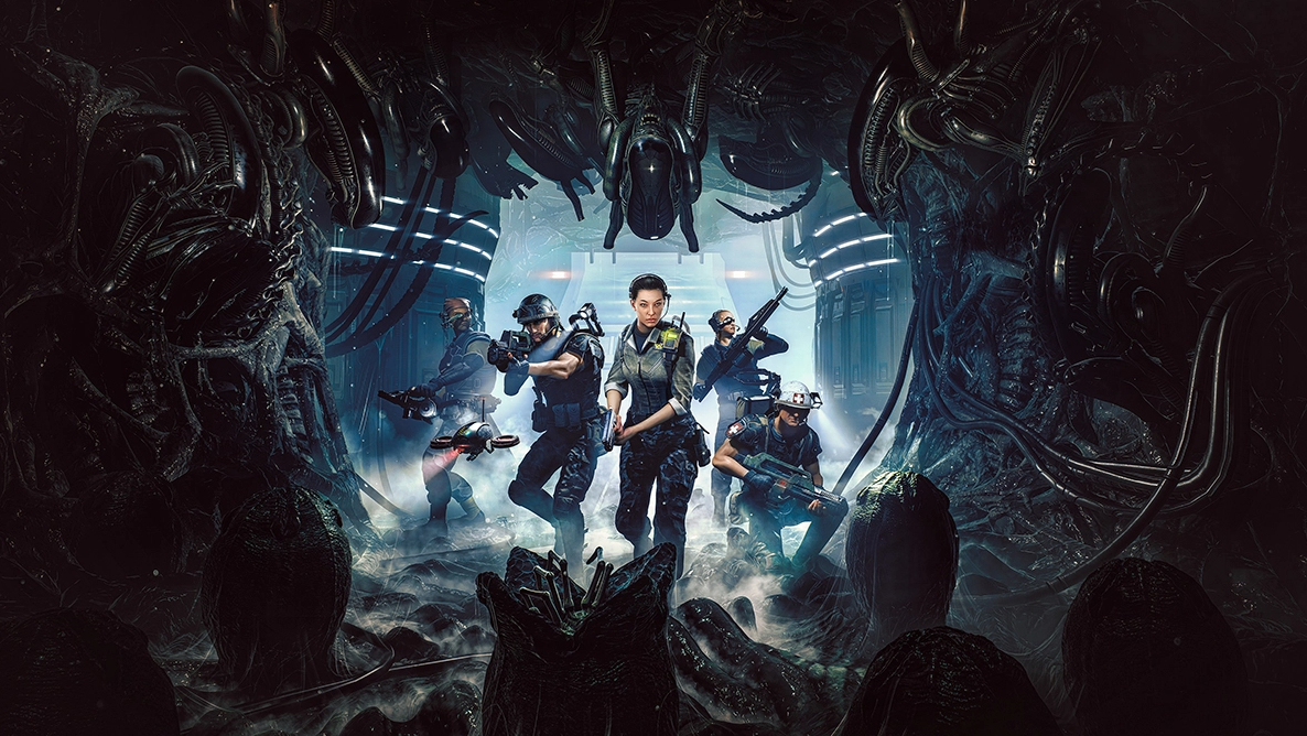 Фрагмент постера к игре Aliens: Dark Descent.