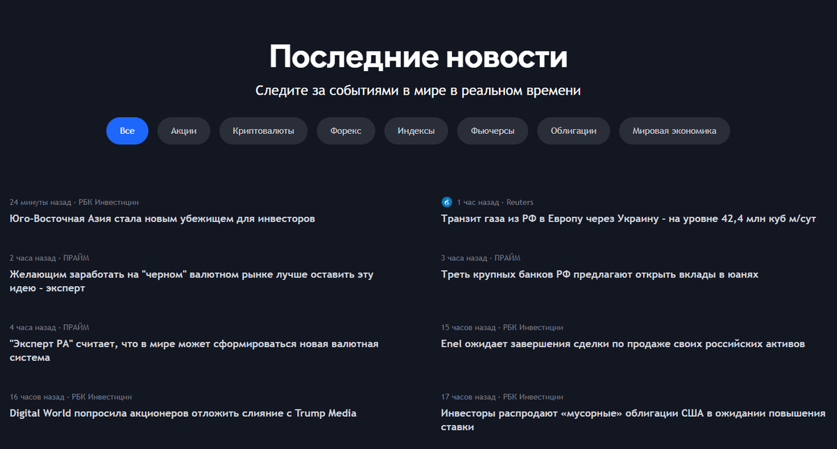 Скринер крипты