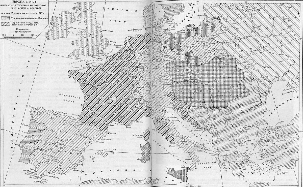 Всемирная история. Европа в 1812 г.