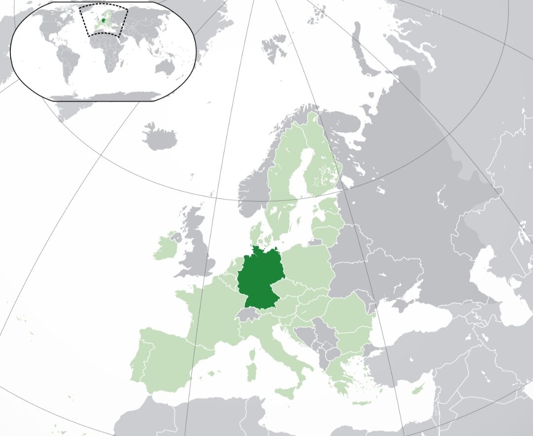 Германия на карте.