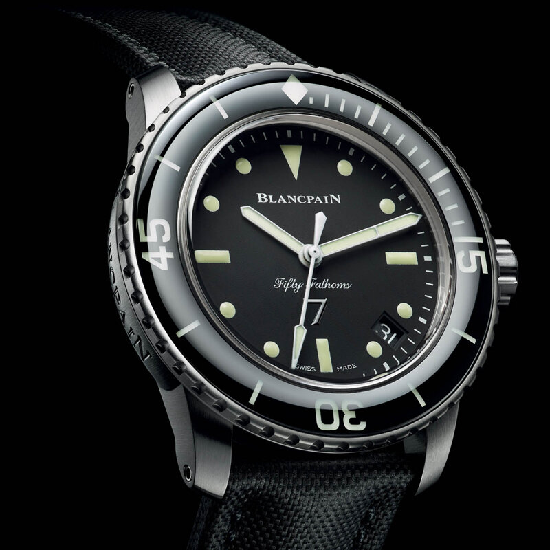 Часы Blancpain Fifty Fathoms в титановом корпусе