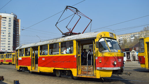 Трамвай Tatra T3SU-3282. Покатушки по Барнаулу.