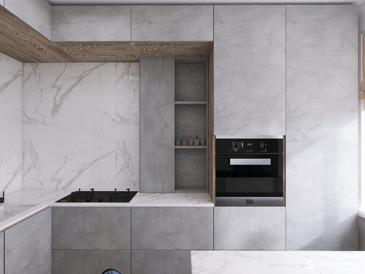 Вид на кухню. 