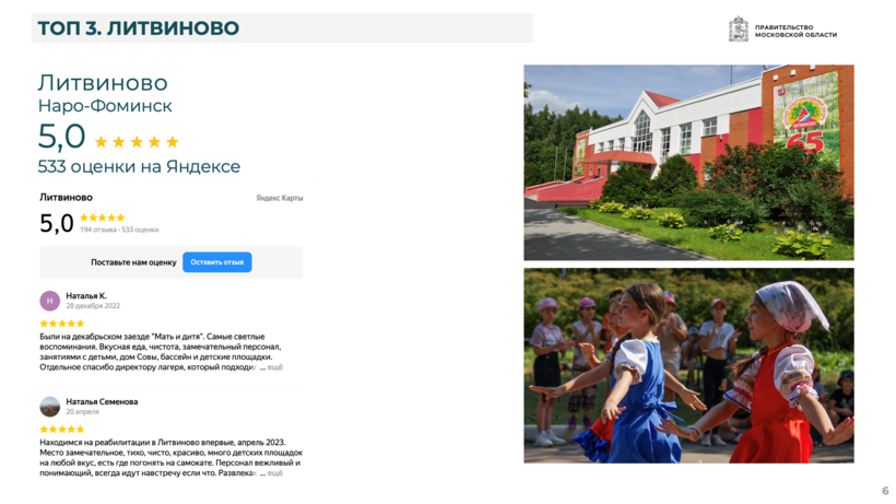    Лучшие детские лагеря Подмосковья © Пресс-служба Губернатора и Правительства Московской области