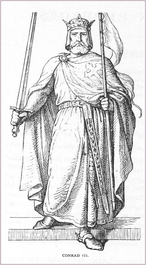 Некогда удивительный интриган, амбициозный и безбашенный рыцарь Конрда Гогенштауфен превратился в деда с печальными глазами и крестом на плече. Годы берут свое, к сожалению.