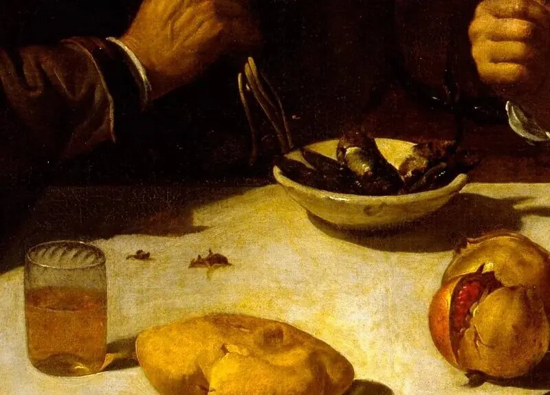 Стакан с огранкой на полотне Веласкеса