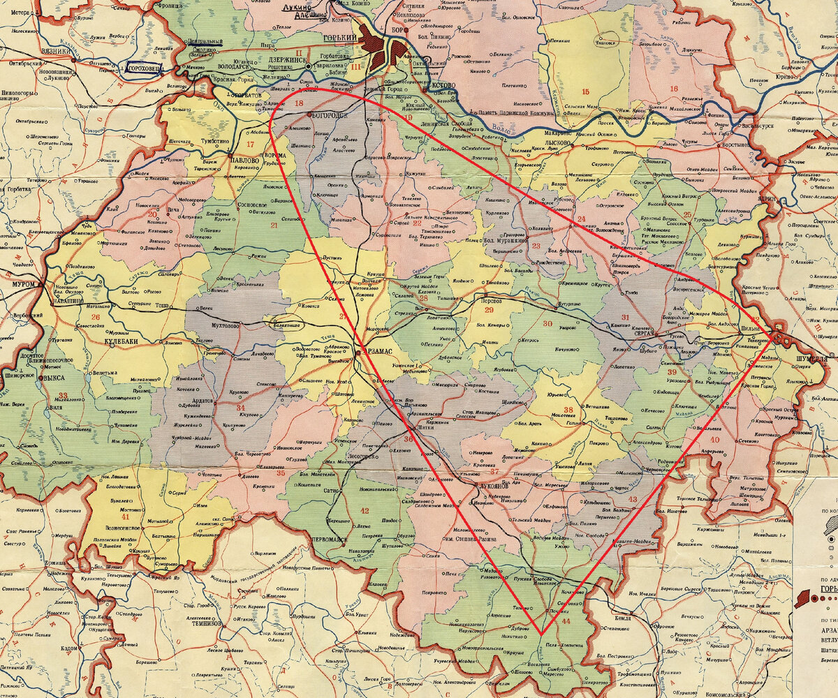 Карта предполагаемых залежей нефти