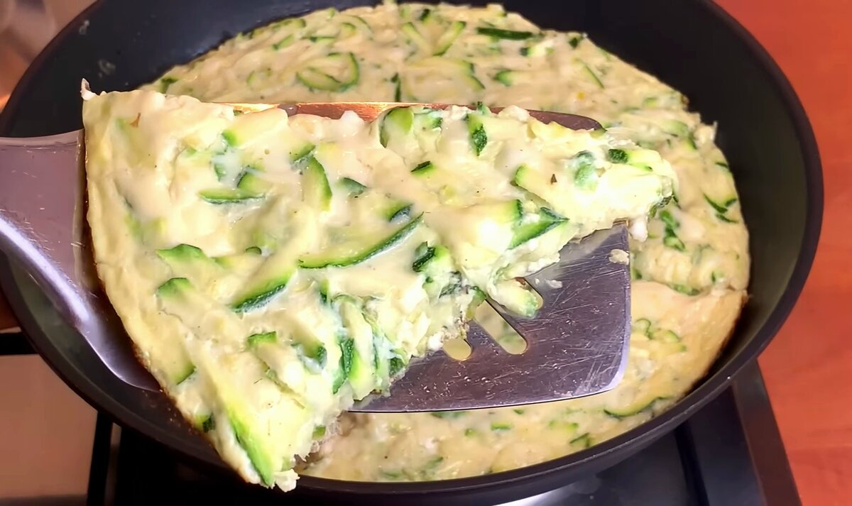 Кабачковую запеканку готовим без муки.