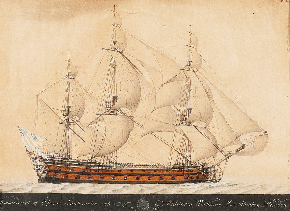 Линейный корабль «Prins Carl», рисунок того времени