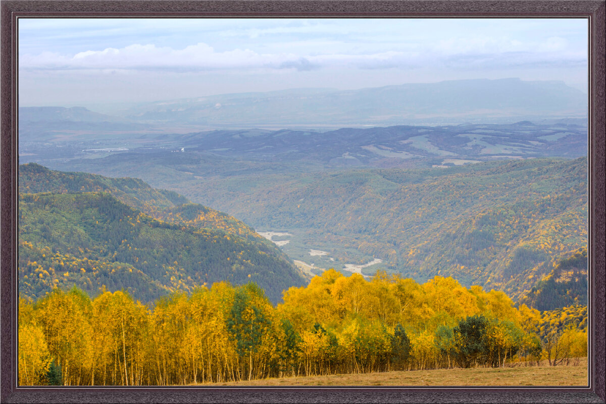 Панорама Большого Зеленчука от Архыза до входа в Скалистый хребет  