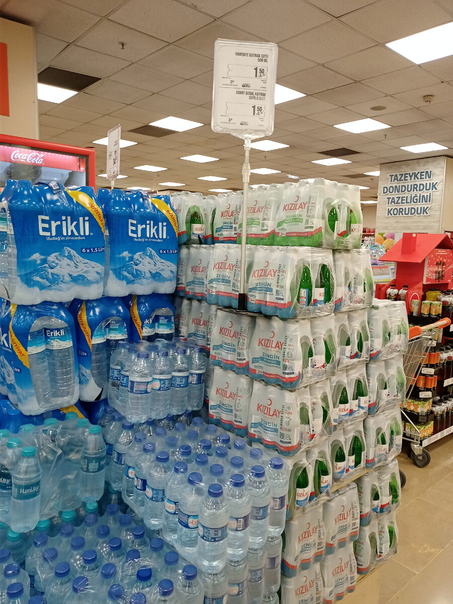 вода в супермаркете