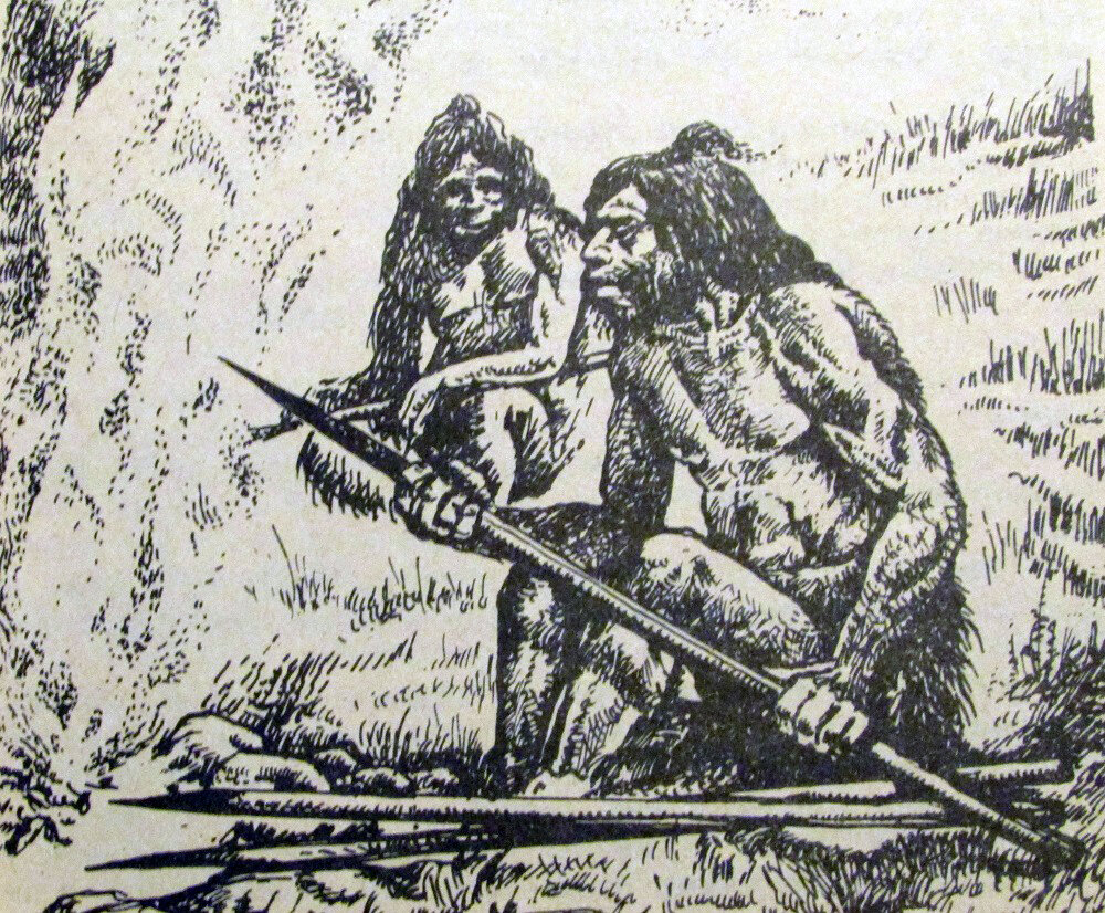 План по производству копий перевыполнен! Иллюстрация к серии "На заре времён". Художник В. Ан.