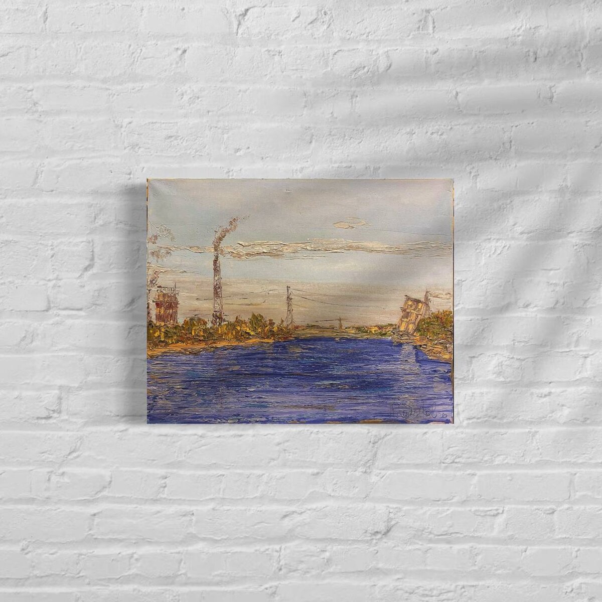 Картина «Летом на канале»