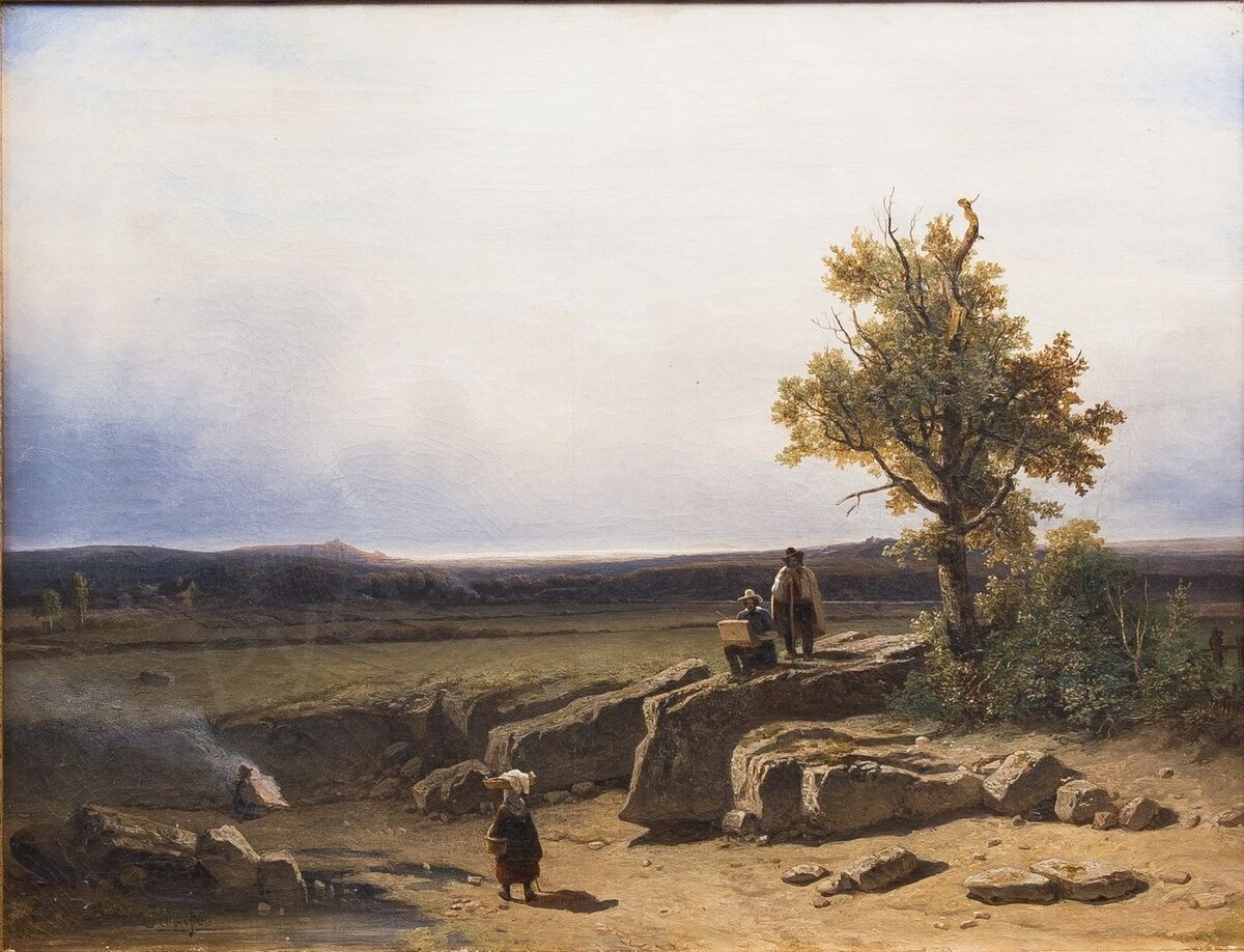 "Художник на пленэре", И.И. Реймерс, сер. XIX в. Частное собрание.