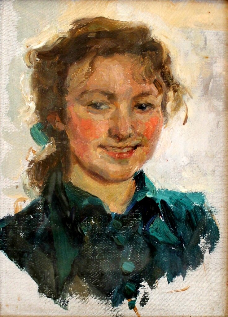 И. Шевандронова. Автопортрет. 1951. Холст, масло. Работа находится в собрании Музея Актуального Реализма