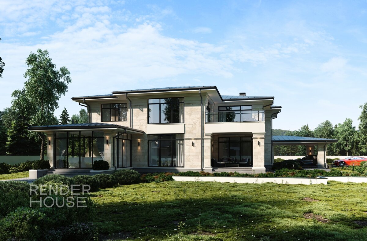 Проект РОЖДЕСТВЕННО, вид со стороны веранды