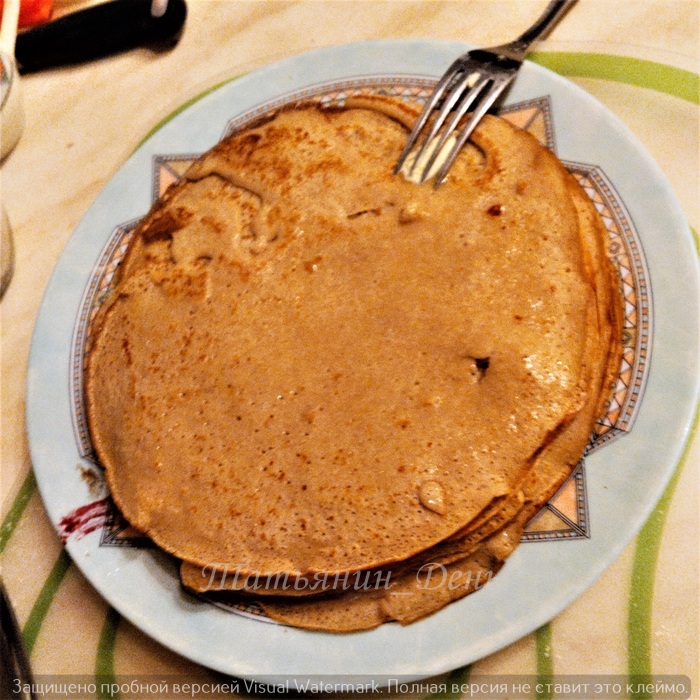 Овсяноблин смазанный сливочным маслом