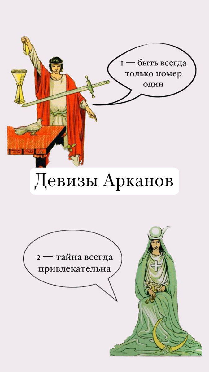 Шуточные, или нет, девизы Старших Арканов Таро ☺️ | Лера|Будни Эзотерика |  Дзен