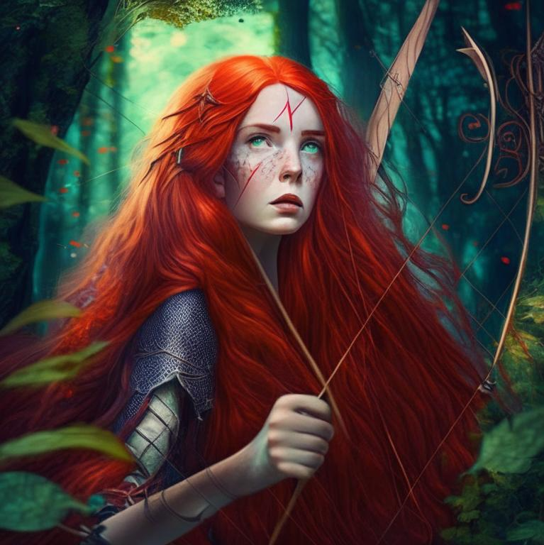 Типа, что я тоже примерно такой вот сказочный герой))) Девушка-лучница не ахти как получилась со странным выражением лица)))