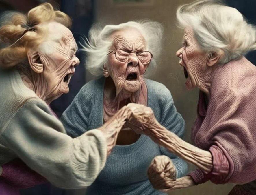 Бабули из нейросетей. Фото с просторов интернета.