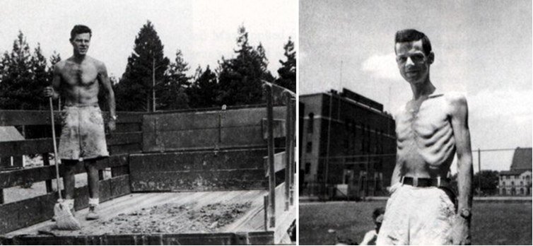 Участник Минесотского голодного эксперимента. Фото из свободного источника.