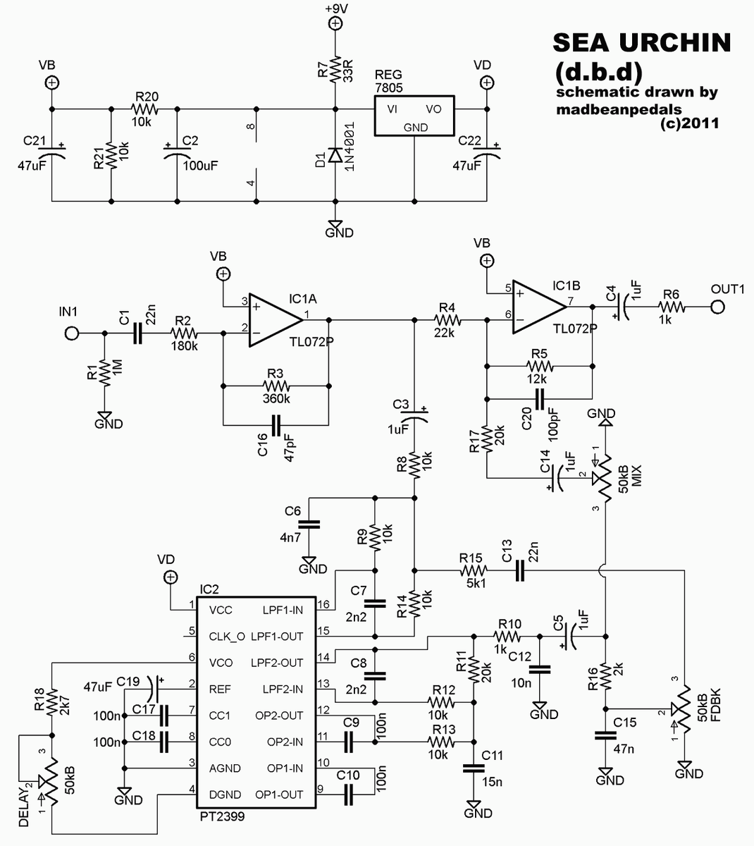 Самодельная педаль deep blue delay для электрогитары