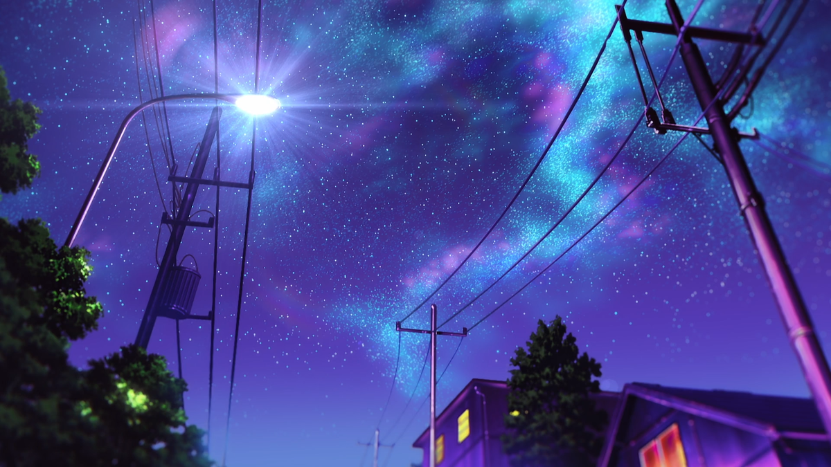 Прекрасная эстетика ночного города из аниме «Песнь ночных сов».